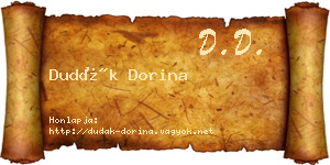 Dudák Dorina névjegykártya
